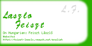 laszlo feiszt business card